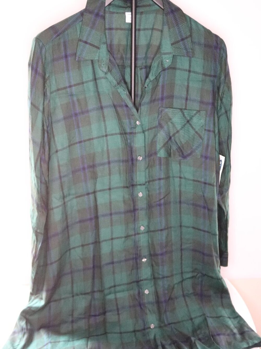 NWT Women's Old Navy Plaid Long-sleeved Dress Sz XL